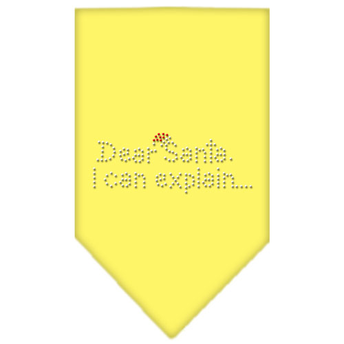 Dear Santa Rhinestone Bandana Yellow Small